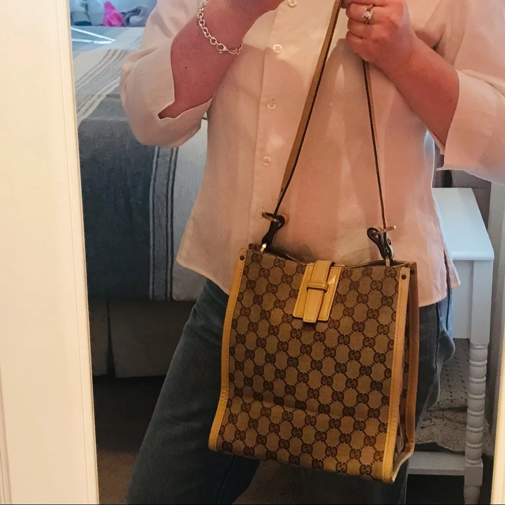 GUCCI | Great Shape! | TOTE ONLY! | GG SUPREME canvas & leather - Picture 8 of 16